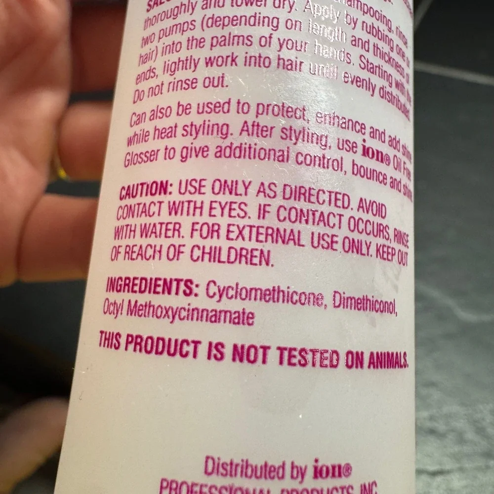 Ion‎ Anti-Frizz Oil Free Glosser Hair Shine Treatment 4 fl oz 118 ml 302222